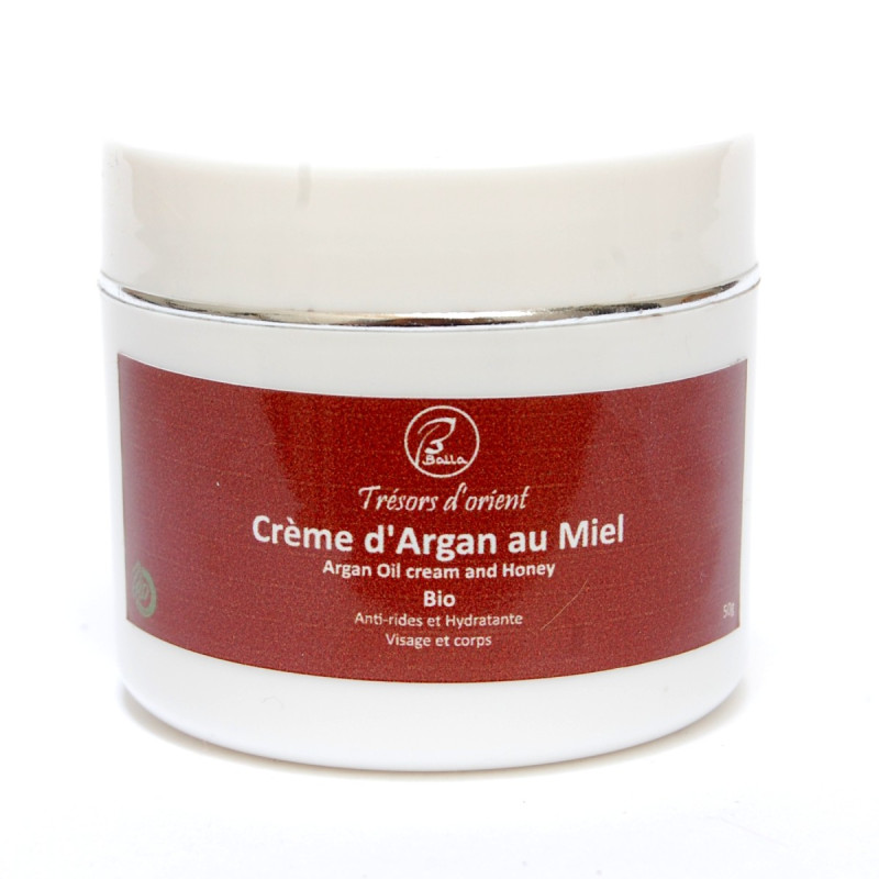 Crème de jour Huile d'Argan et Miel Anti-ride Anti-âge Bio 80g