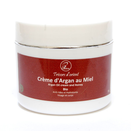 Crème de jour Huile d'Argan et Miel Anti-ride Anti-âge Bio 80g