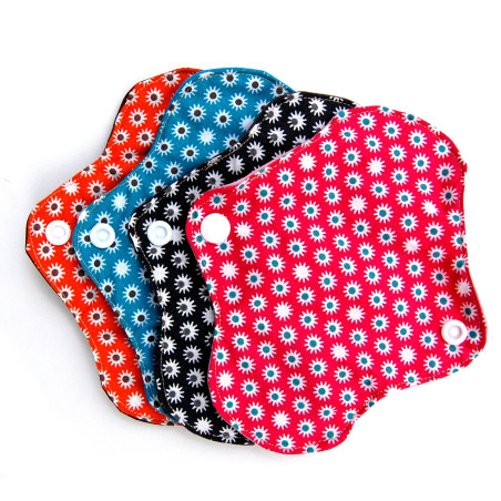 Protège-slip lavable en coton bio, réutilisable, écologique x 4 x 5g