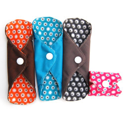 Protège-slip lavable en coton bio, réutilisable, écologique x 4 x 5g