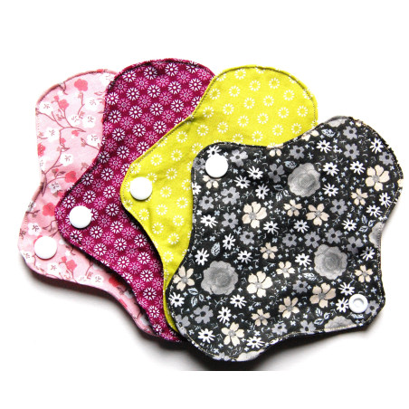 Protège-slip lavable en coton bio, réutilisable, écologique x 4 x 5g