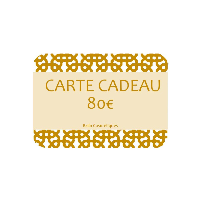 Carte Cadeau BALLA Montant de 80 euros