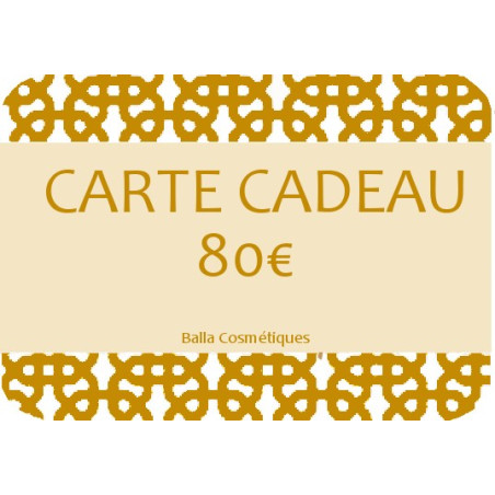 Carte Cadeau BALLA Montant de 80 euros