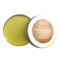 Dentifrice  Curuma coco bio et naturel Blanchit les dents 50g