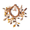 Bracelet en perles de rocaille Marron et Doré 100% naturelles