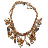 Collier court en perles de rocaille blanches 100% naturelles