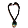 Collier long en perles de rocaille Noires 100% naturelles