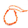 Collier court en résine Orange 100% naturelle