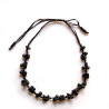 Collier court en résine noir 100% naturelle