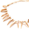Collier court perles de Rocaille et coquillage blanc 100% naturelle