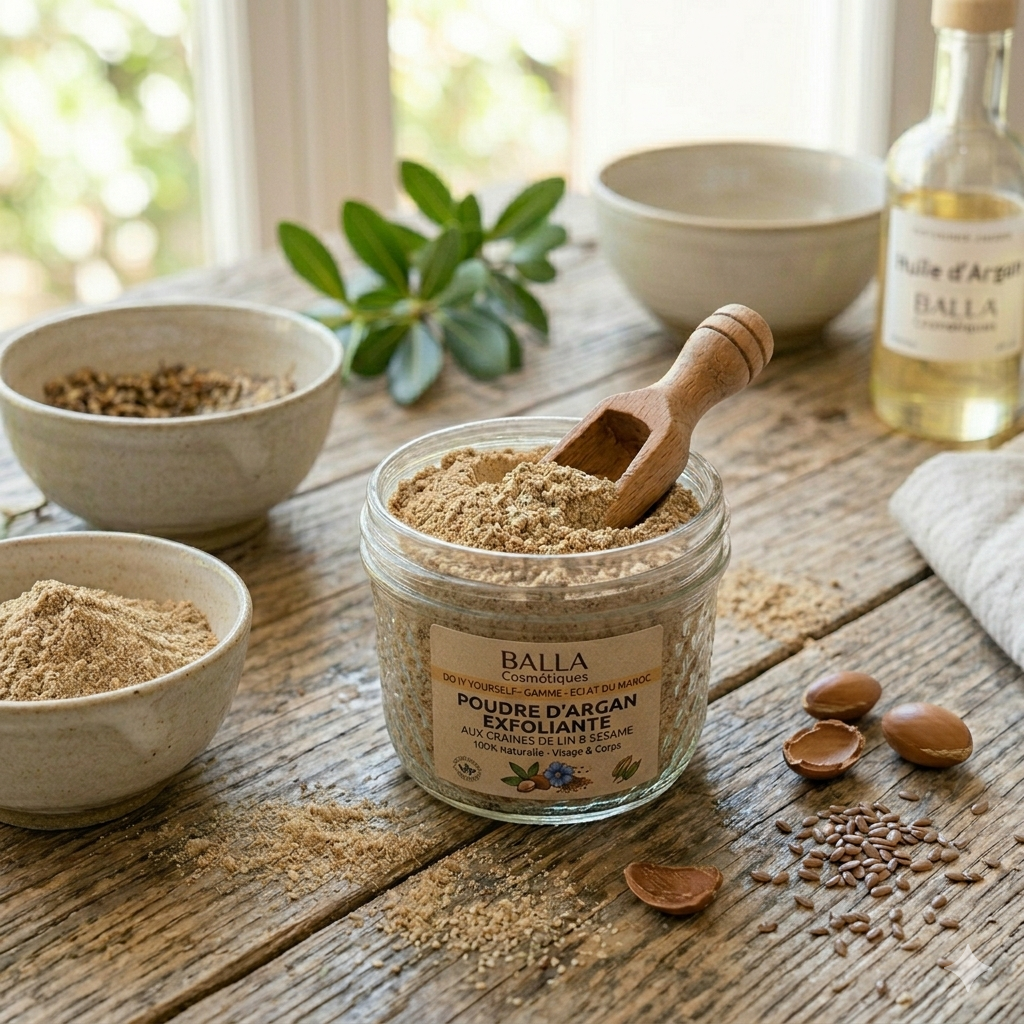 Poudre Exfoliante d'Argan : Le Secret d'un Gommage Naturel et Puissant
