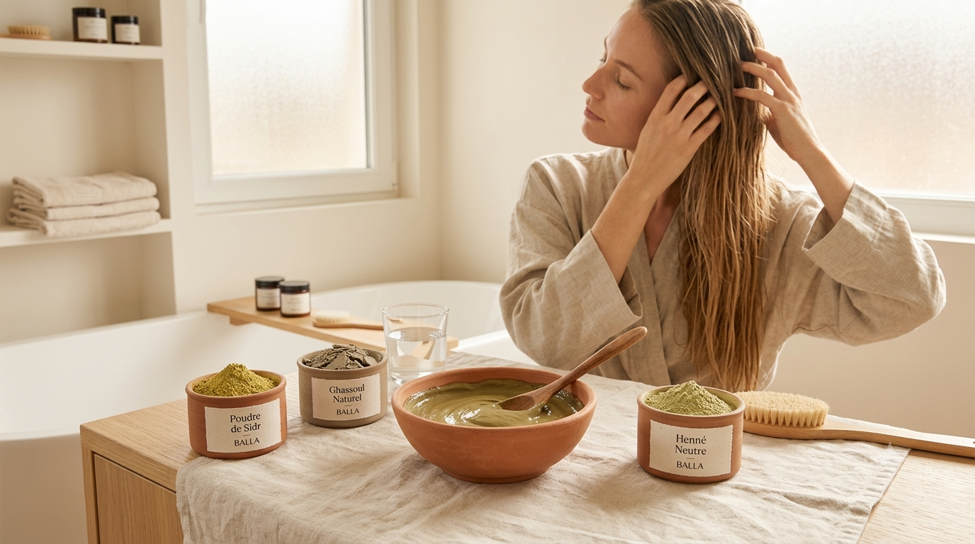 Gagner 2 jours entre chaque shampoing : Le secret herboriste des rituels aux poudres