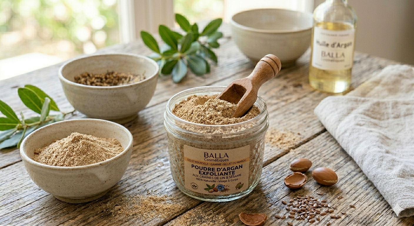 Poudre Exfoliante d'Argan : Le Secret d'un Gommage Naturel et Puissant