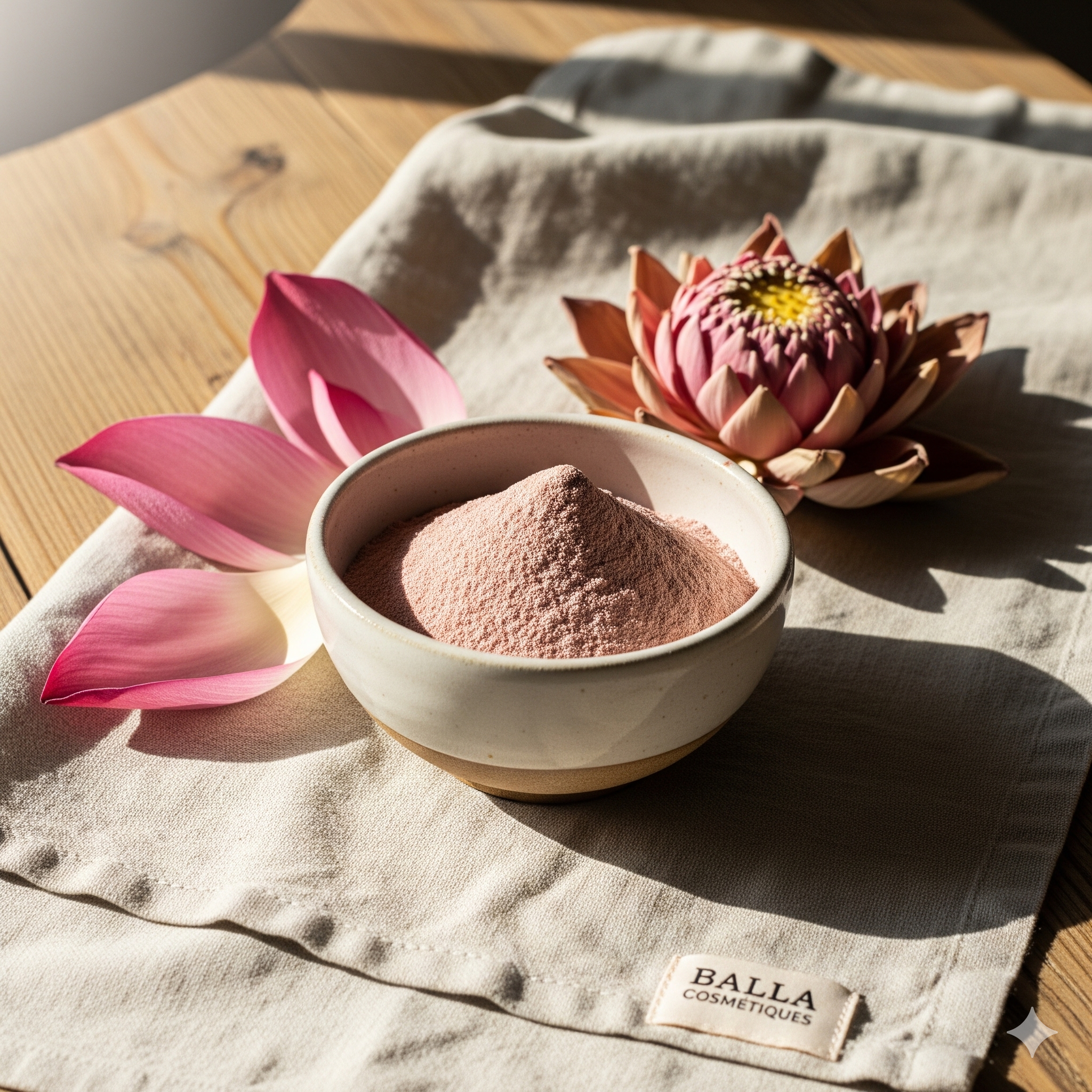 Poudre de Lotus Sacré : Le Secret de Pureté pour un Teint de Porcelaine